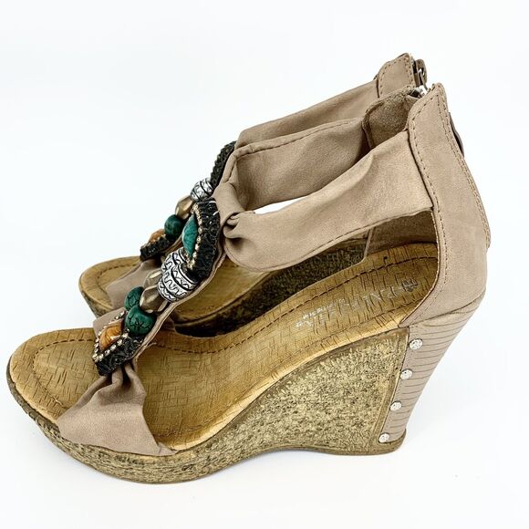 Patrizia By Spring Step Pegasus Tan Sandals 36 (5.5-6 US) Women RetroGlam 70s - Picture 2 of 16